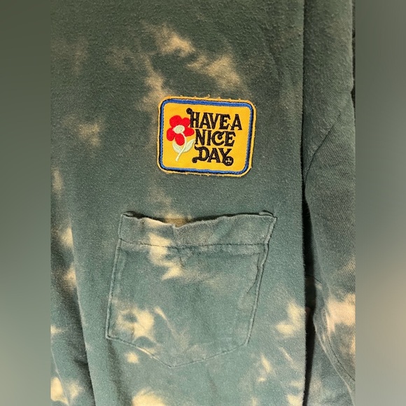Upcycled Tie Dye Tee, Have A Nice Day XL - Picture 2 of 7